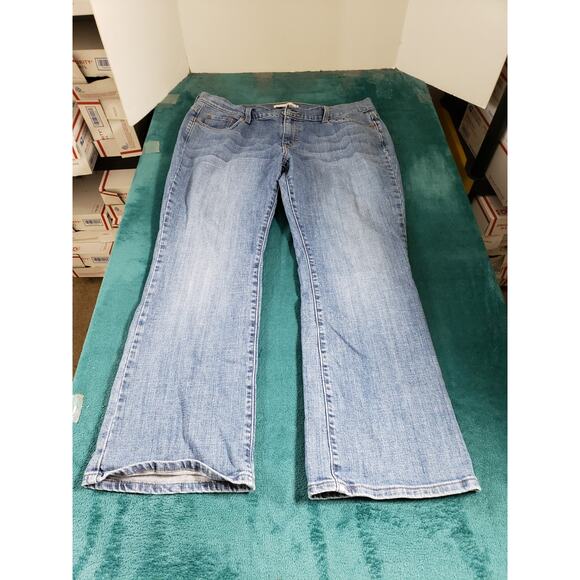 Levis 515 Jeans Size 16 Short Womens Blue Stretch Pants Ladies Mid Rise Bootcut - Picture 1 of 14